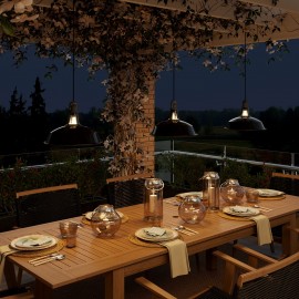 Creative Cables - Κρεμαστό Φωτιστικό Εξωτερικού Χώρου EIVA Με Καπέλο 5m Υφασμάτινο Καλώδιο