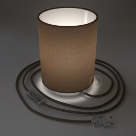 Creative Cables - Επιτραπέζιο Μεταλλικό Φωτιστικό Posaluce Με Καφέ Κυλινδρικό Καπέλο