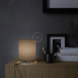 Creative Cables - Επιτραπέζιο Μεταλλικό Φωτιστικό Posaluce Με Καφέ Κυλινδρικό Καπέλο