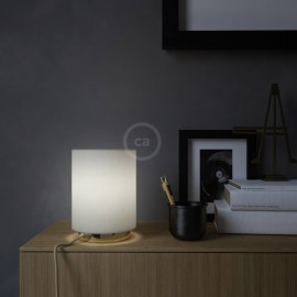 Creative Cables - Επιτραπέζιο Μεταλλικό Φωτιστικό Posaluce Με Λευκό Κυλινδρικό Καπέλο Creative Cables - Επιτραπέζιο Μεταλλικό Φωτιστικό Posaluce Με Λευκό Κυλινδρικό Καπέλο