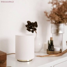 Creative Cables - Επιτραπέζιο Μεταλλικό Φωτιστικό Posaluce Με Λευκό Κυλινδρικό Καπέλο Creative Cables - Επιτραπέζιο Μεταλλικό Φωτιστικό Posaluce Με Λευκό Κυλινδρικό Καπέλο