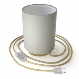 Creative Cables - Επιτραπέζιο Μεταλλικό Φωτιστικό Posaluce Με Λευκό Κυλινδρικό Καπέλο Creative Cables - Επιτραπέζιο Μεταλλικό Φωτιστικό Posaluce Με Λευκό Κυλινδρικό Καπέλο