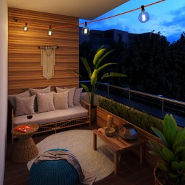 Creative Cables - Έτοιμη Γιρλάντα Lumet 7,5m Υφασμάτινο Καλώδιο Πλακέ Με 5 Μαύρα Ντουί