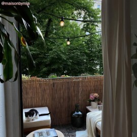 Creative Cables - Έτοιμη Γιρλάντα Lumet 7,5m Υφασμάτινο Καλώδιο Πλακέ Με 5 Μαύρα Ντουί