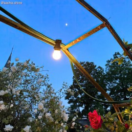 Creative Cables - Έτοιμη Γιρλάντα Lumet 7,5m Υφασμάτινο Καλώδιο Πλακέ Με 5 Μαύρα Ντουί