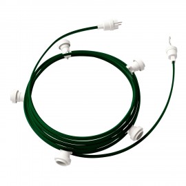 Creative Cables - Έτοιμη Γιρλάντα Lumet 7,5m Υφασμάτινο Καλώδιο Πλακέ Με 5 Λευκά Ντουί