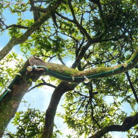 Creative Cables - Έτοιμη Γιρλάντα Lumet 12,5m Υφασμάτινο Καλώδιο Πλακέ Με 10 Μαύρα Ντουί