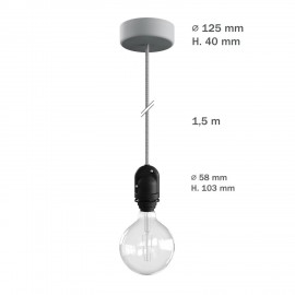 Creative Cables - Κρεμαστό Φωτιστικό Εξωτερικού Χώρου EIVA Με 1,5m Υφασμάτινο Καλώδιο