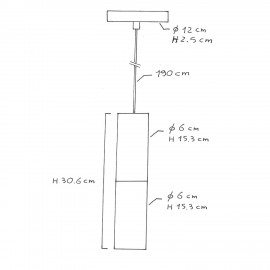 Creative Cables - Κρεμαστό Σωληνωτό Φωτιστικό Σποτ Μεταλλικό Tub-E14 Διπλό