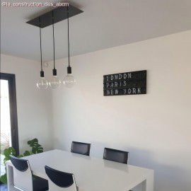 Creative Cables - Μοντέρνο Κρεμαστό Φωτιστικό 3φωτο Με Ορθογώνια Rοζέτα Μεταλλικά Στοιχεία