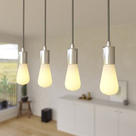 Crative Cables - Κρεμαστό 4φωτο Με Ορθογώνια Ροζέτα Και Μεταλλικά Στοιχεία