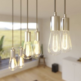 Creative Cables - Κρεμαστό Φωτιστικό 6φωτο Με Ορθογώνια Ροζέτα Και Μεταλλικά Στοιχεία