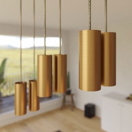 Creative Cables - Πολύφωτο Με 6 Λάμπες Υφασμάτινο Καλώδιο Και Μεταλλικά Σποτ