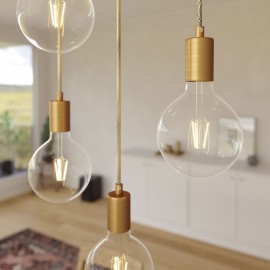 Creative Cables - Κρεμαστό Φωτιστικό 7φωτο Με Ορθογώνια Ροζέτα Και Μεταλλικά Στοιχεία