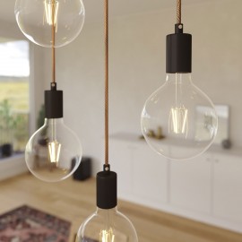 Creative Cables - Κρεμαστό Φωτιστικό 7φωτο Με Ορθογώνια Ροζέτα Και Μεταλλικά Στοιχεία