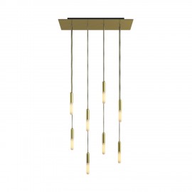 Creative Cables - Κρεμαστό Φωτιστικό 8φωτο Με Ορθογώνια Ροζέτα Και Μεταλλικά Στοιχεία Creative Cables - Κρεμαστό Φωτιστικό 8φωτο Με Ορθογώνια Ροζέτα Και Μεταλλικά Στοιχεία