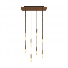 Creative Cables - Κρεμαστό Φωτιστικό 8φωτο Με Ορθογώνια Ροζέτα Και Μεταλλικά Στοιχεία Creative Cables - Κρεμαστό Φωτιστικό 8φωτο Με Ορθογώνια Ροζέτα Και Μεταλλικά Στοιχεία