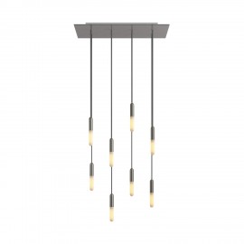 Creative Cables - Κρεμαστό Φωτιστικό 8φωτο Με Ορθογώνια Ροζέτα Και Μεταλλικά Στοιχεία Creative Cables - Κρεμαστό Φωτιστικό 8φωτο Με Ορθογώνια Ροζέτα Και Μεταλλικά Στοιχεία