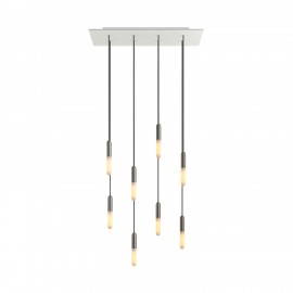 Creative Cables - Κρεμαστό Φωτιστικό 8φωτο Με Ορθογώνια Ροζέτα Και Μεταλλικά Στοιχεία Creative Cables - Κρεμαστό Φωτιστικό 8φωτο Με Ορθογώνια Ροζέτα Και Μεταλλικά Στοιχεία