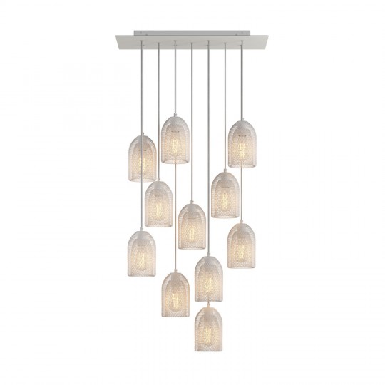 Creative Cables - Μοντέρνο Κρεμαστό Φωτιστικό 11φωτο Με Καπέλα Κλουβιά Ghostbell