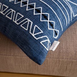 Μαξιλαροθήκη 43x43cm Edna Blue Jean 162