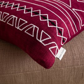 Μαξιλαροθήκη 43x43cm Edna Red Leather 162