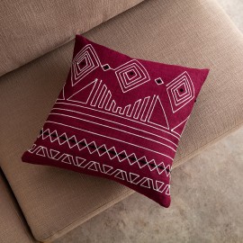 Μαξιλαροθήκη 43x43cm Edna Red Leather 162