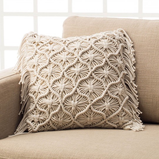Μαξιλαροθήκη 43x43cm GOFIS HOME  Natural Natural 196