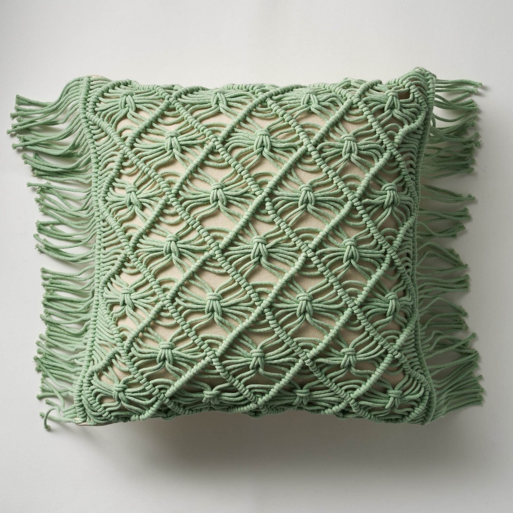 Μαξιλαροθήκη 43x43cm GOFIS HOME Natural Fog Green 196