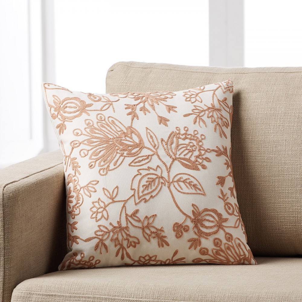 Μαξιλαροθήκη Κεντημένη 43x43cm Apple Pink