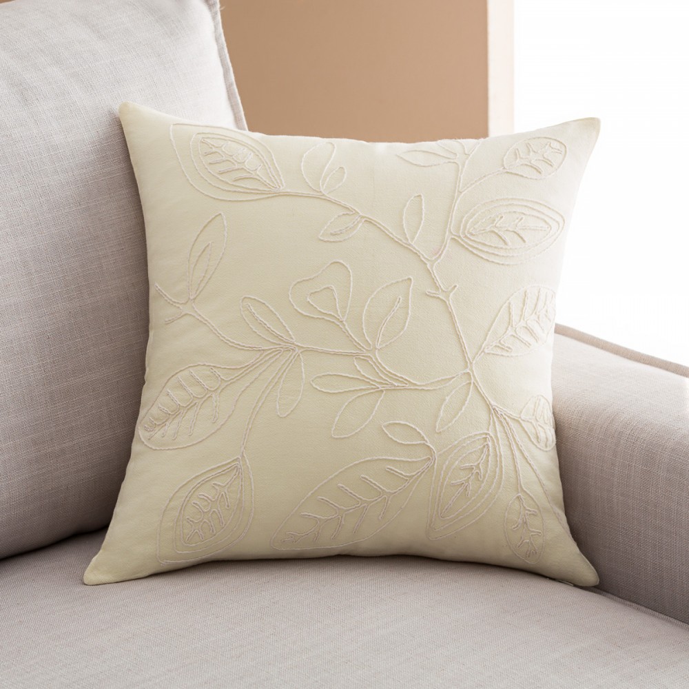 Μαξιλαροθήκη 43x43cm GOFIS HOME Light veil Vanilla 381/ 05