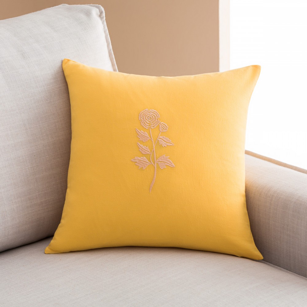 Μαξιλαροθήκη 43x43cm GOFIS HOME Yolanthe Sun Yellow 484/ 10