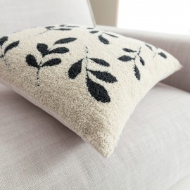 Μαξιλαροθήκη 43x43cm GOFIS HOME Herbal Εκρού/Σκούρο Χακί 705/ 05