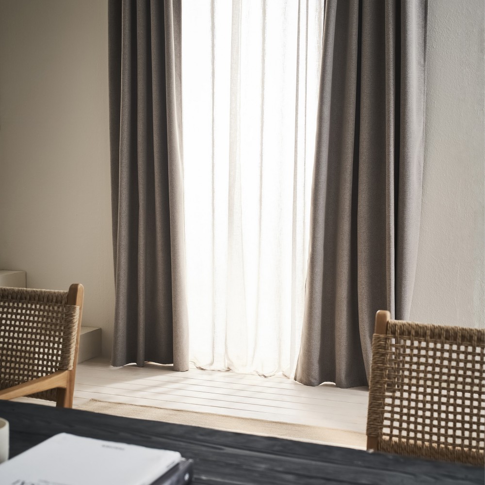 Κουρτίνα συσκότισης  με σιρίτι 150x280cm GOFIS HOME  Nap Warm Beige AW24 129