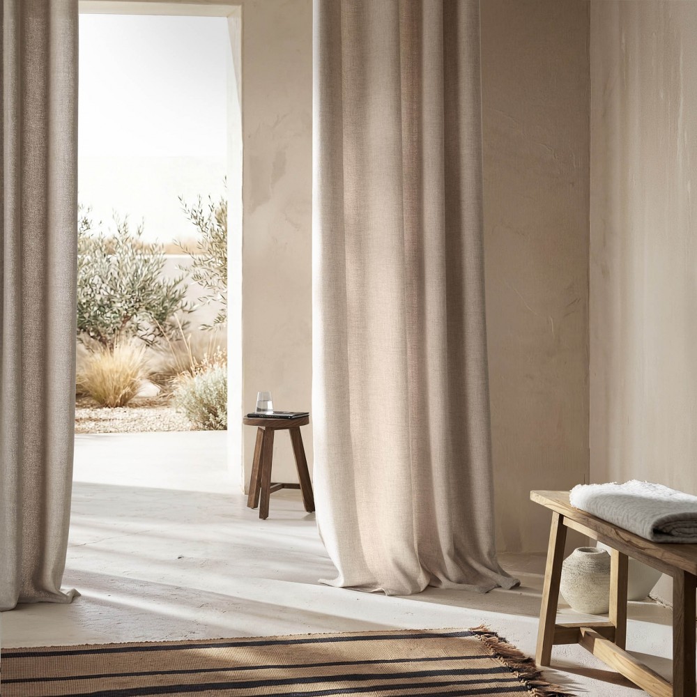 Κουρτίνα με τρουκς 140x280cm GOFIS HOME Magna Beige 495
