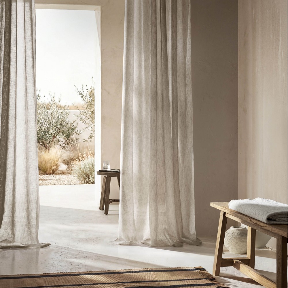 Κουρτίνα με σιρίτι 200x295cm GOFIS HOME Combe Cloud Grey 502