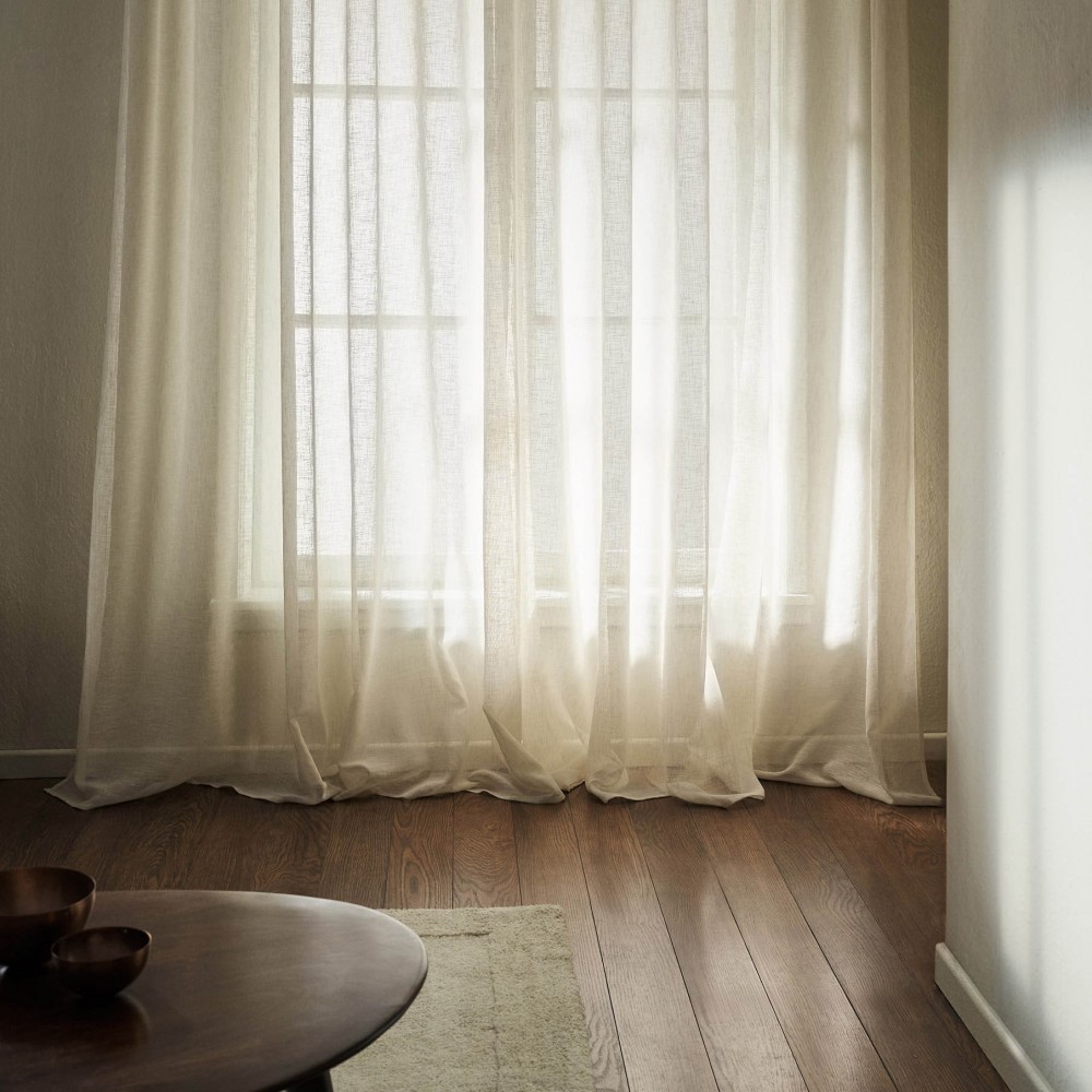 Κουρτίνα με σιρίτι 140x280cm GOFIS HOME  Maisy Beige 507/06