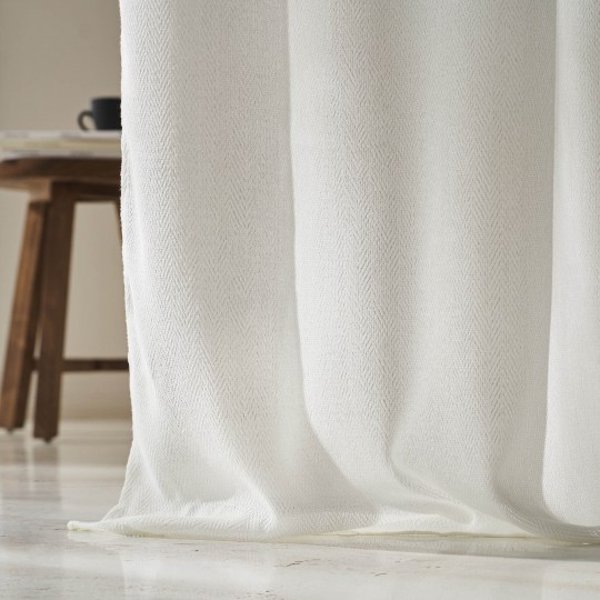 Κουρτίνα με σιρίτι 140x295cm GOFIS HOME Velmira OffWhite 509
