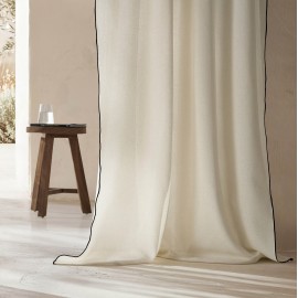 Κουρτίνα με σιρίτι 140x280cm GOFIS HOME Nedda Black 614