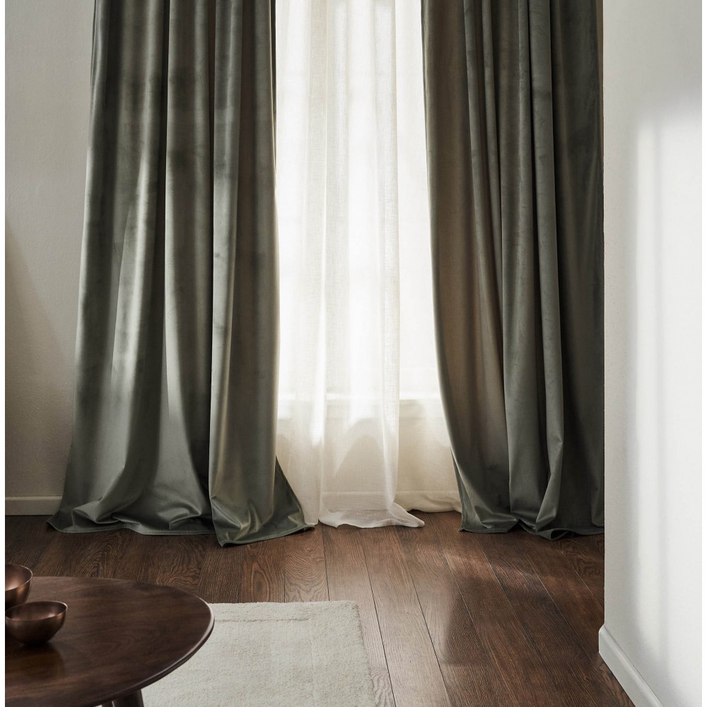 Κουρτίνα με σιρίτι 140x280cm GOFIS HOME  Winter Shadow Green 711/07