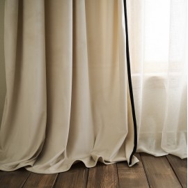 GOFIS HOME - Κουρτίνα με σιρίτι 140x280cm Eloise Moon ecru + Black 712/05