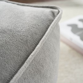 GOFIS HOME - Πουφ 40x50x50cm Nadinia Fog Grey 137/15
