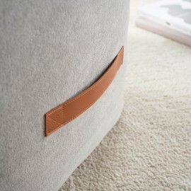 GOFIS HOME - Πουφ 40x50x50cm Nadinia Fog Grey 137/15