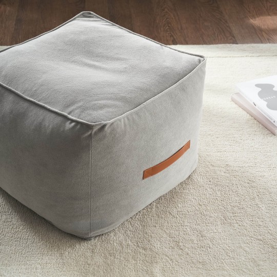 GOFIS HOME - Πουφ 40x50x50cm Nadinia Fog Grey 137/15