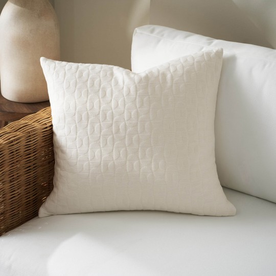 Μαξιλαροθήκη 50x50cm GOFIS HOME Eliena Ivory 402/05