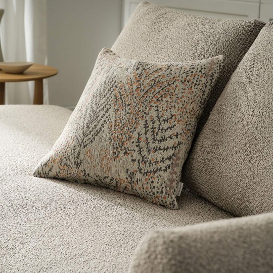 Μαξιλαροθήκη 50x50cm GOFIS HOME  Livia Grey/Salmon 408/15