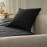 Μαξιλαροθήκη 43x43cm GOFIS HOME  Saga Pure Black 445/14