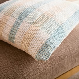 Μαξιλαροθήκη 43x43cm Tic-tac-toe Aqua 477