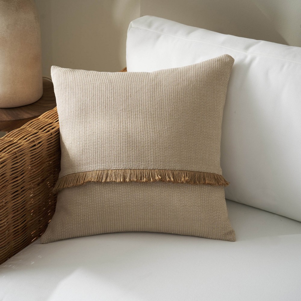 Μαξιλαροθήκη 50x50cm GOFIS HOME Odessa Hemp Beige 533/06