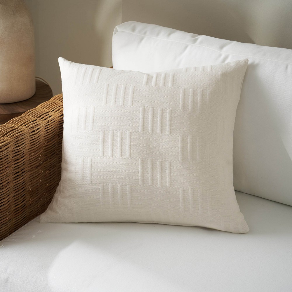 Μαξιλαροθήκη 50x50cm GOFIS HOME Calyra Ivory 654/05